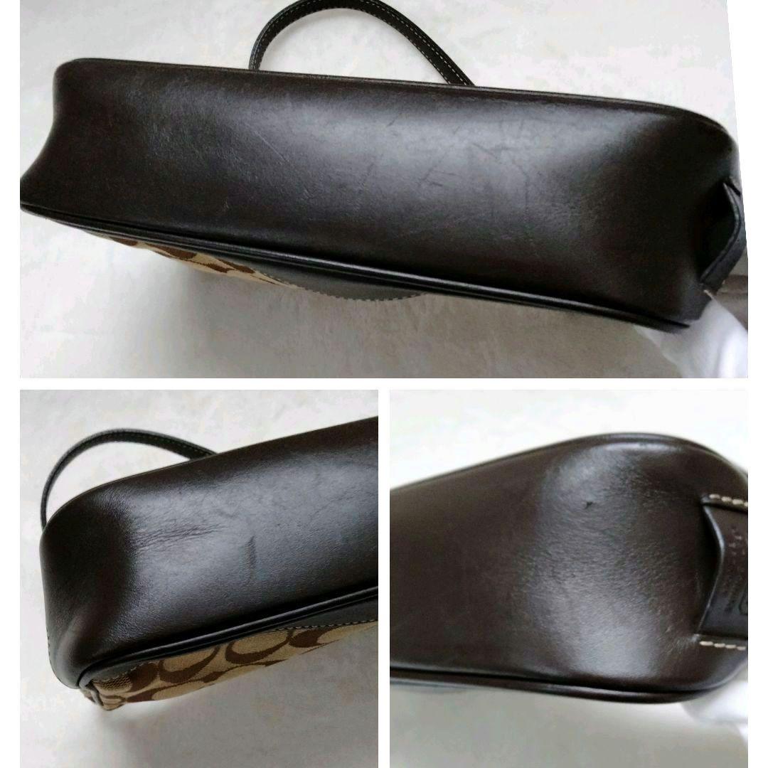 コーチ アクセサリーポーチ ハンドバッグ キャンバス レザー シグネチャー