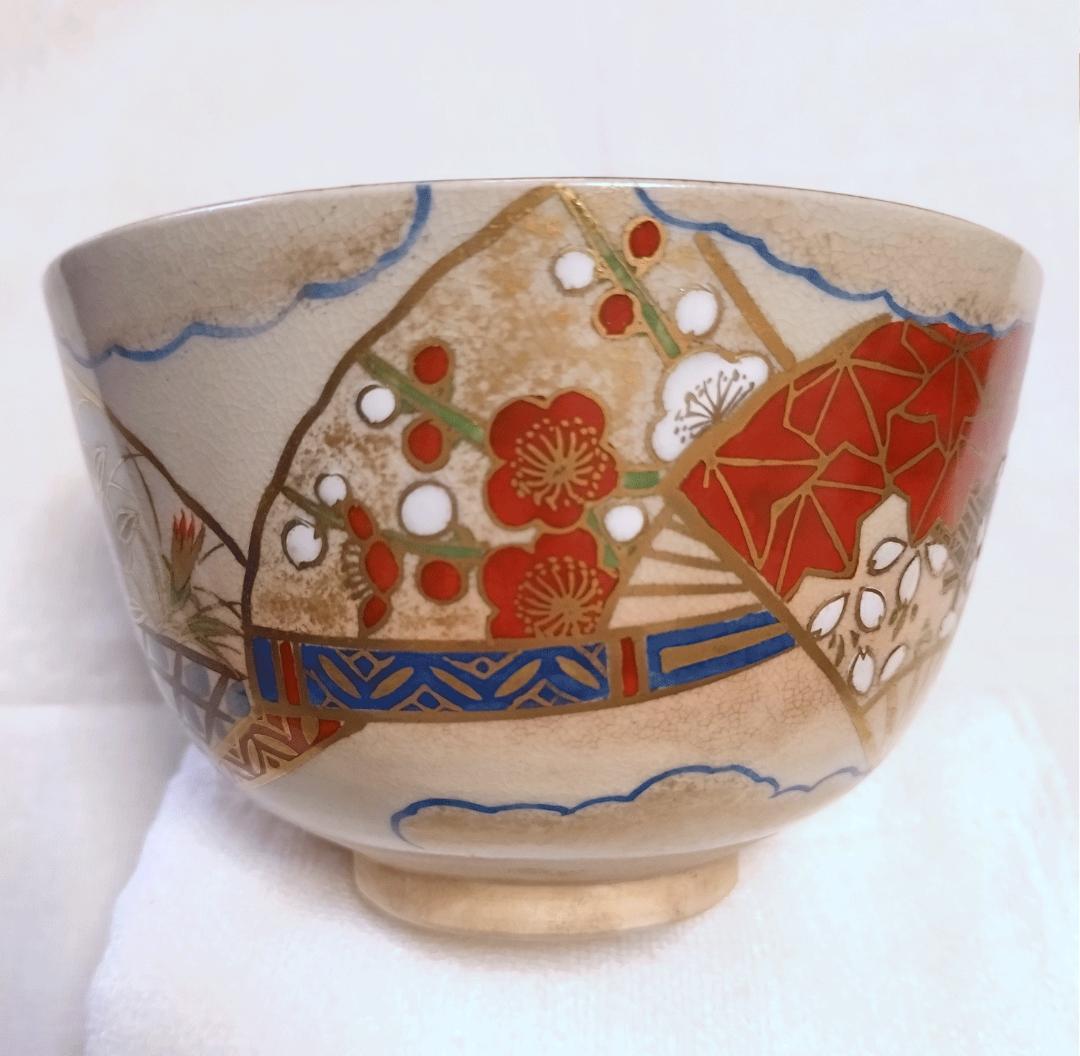 ☆茶道具 九谷焼煎茶器 鉄瓶 錫茶壷 茶盆 銅蟲菓子器☆