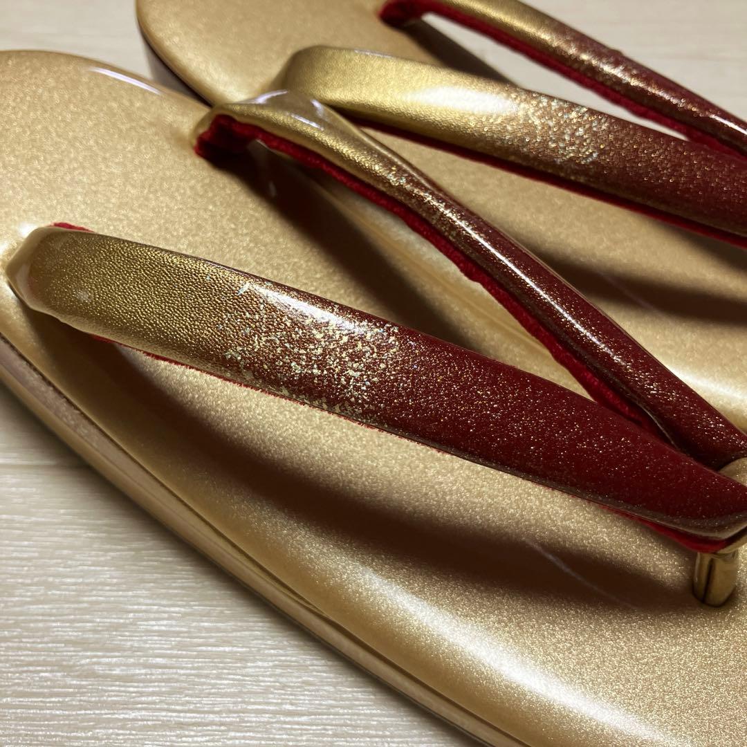 《未使用・箱付き》京都きもの友禅　夢想姿　草履バッグセット　金彩　螺鈿