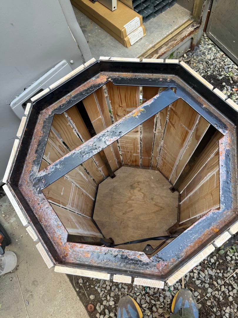 アクリル水槽 自作台 希少な特注八角形