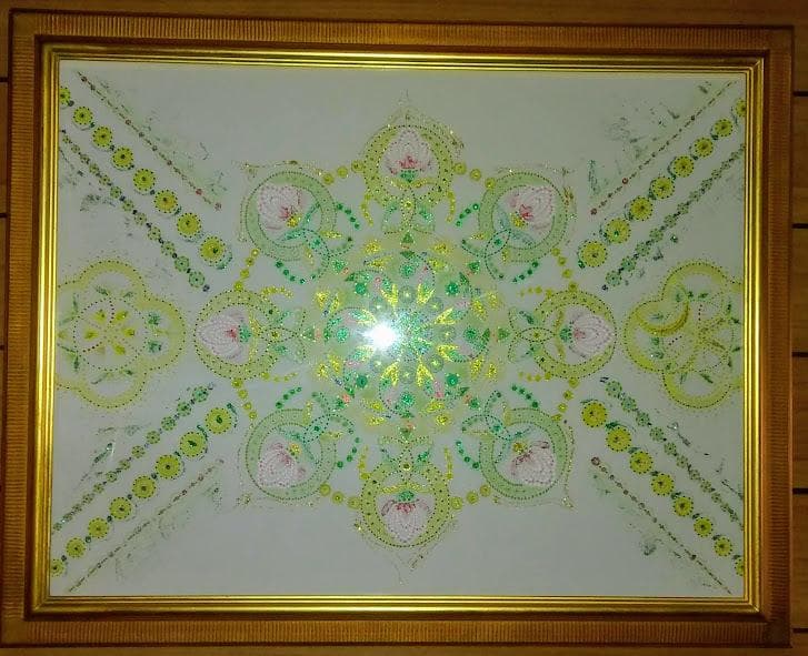 五十嵐由家の曼荼羅画411「金運大開運　春」