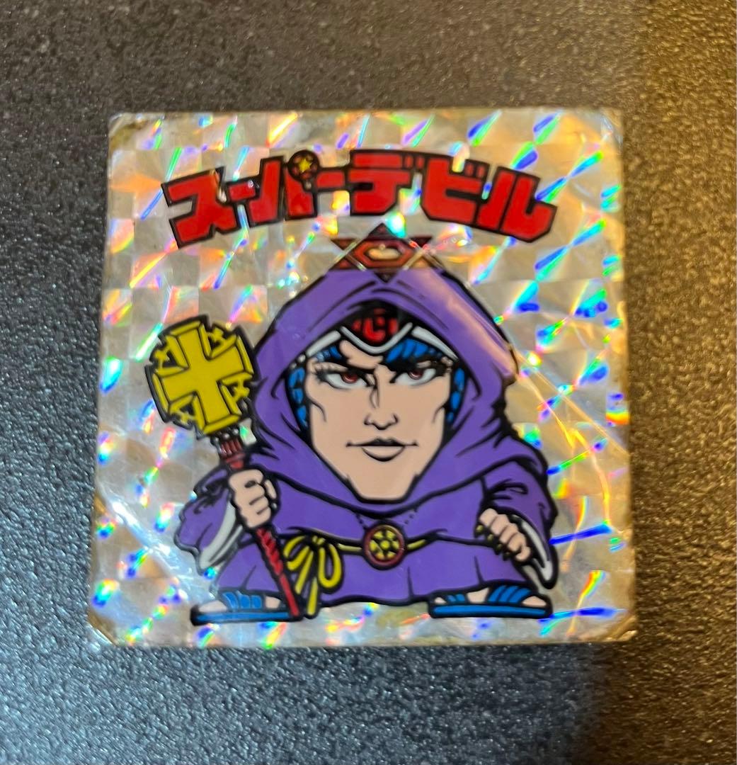 レア 初期 旧 ビックリマン チョコ スーパーデビル 希少 裏 青 美品