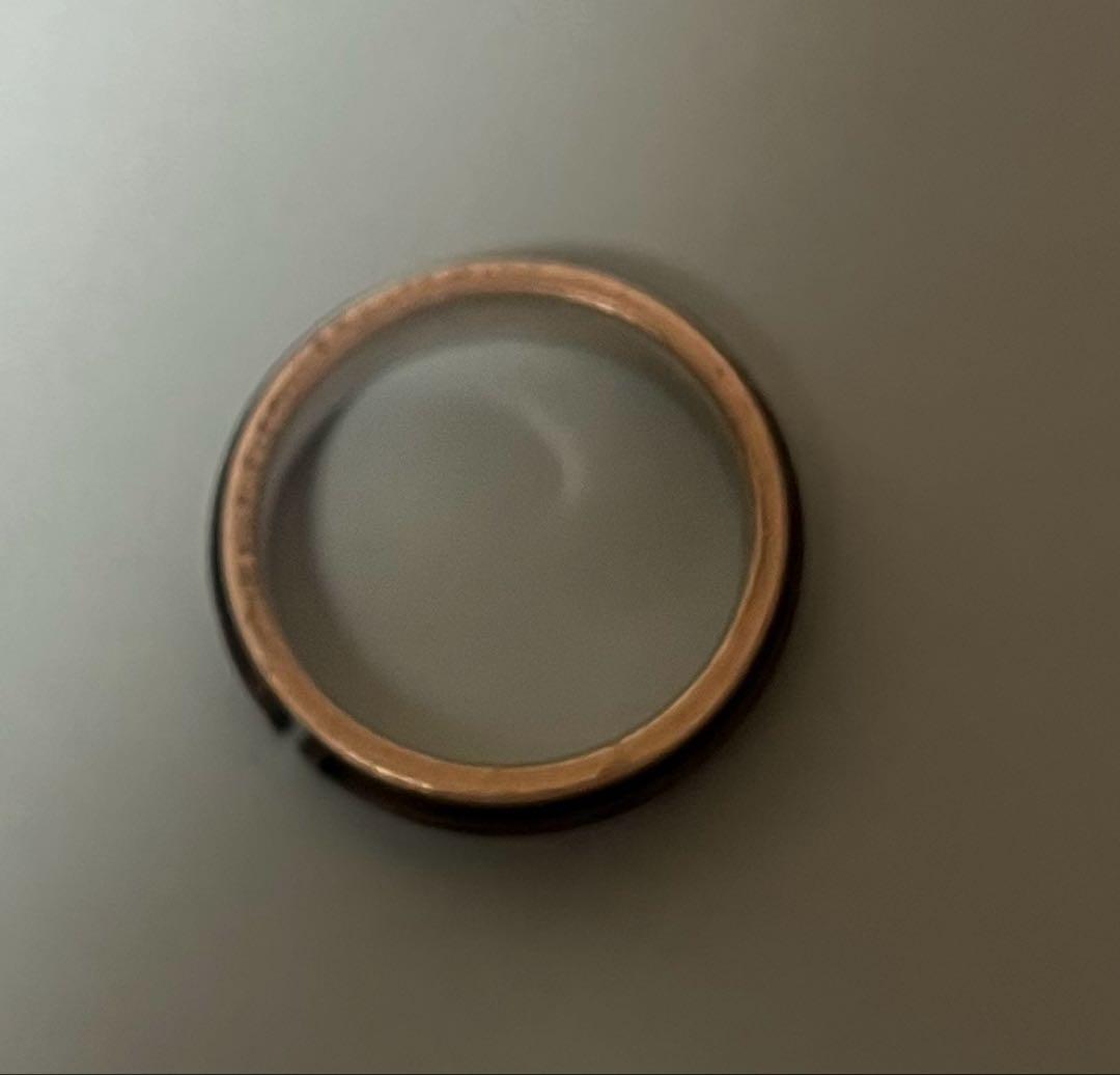 T TWO リング　希少サイズ　19号　シルバー×チタン　コンビ　指輪