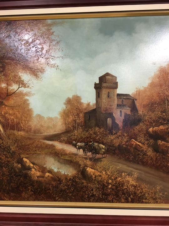 油絵原画 直筆(手描き)肉筆画 イタリアの画家オノフリオ