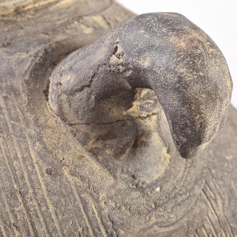 朝鮮美術須恵器新羅土器新羅無細土持ち手付壷V8924