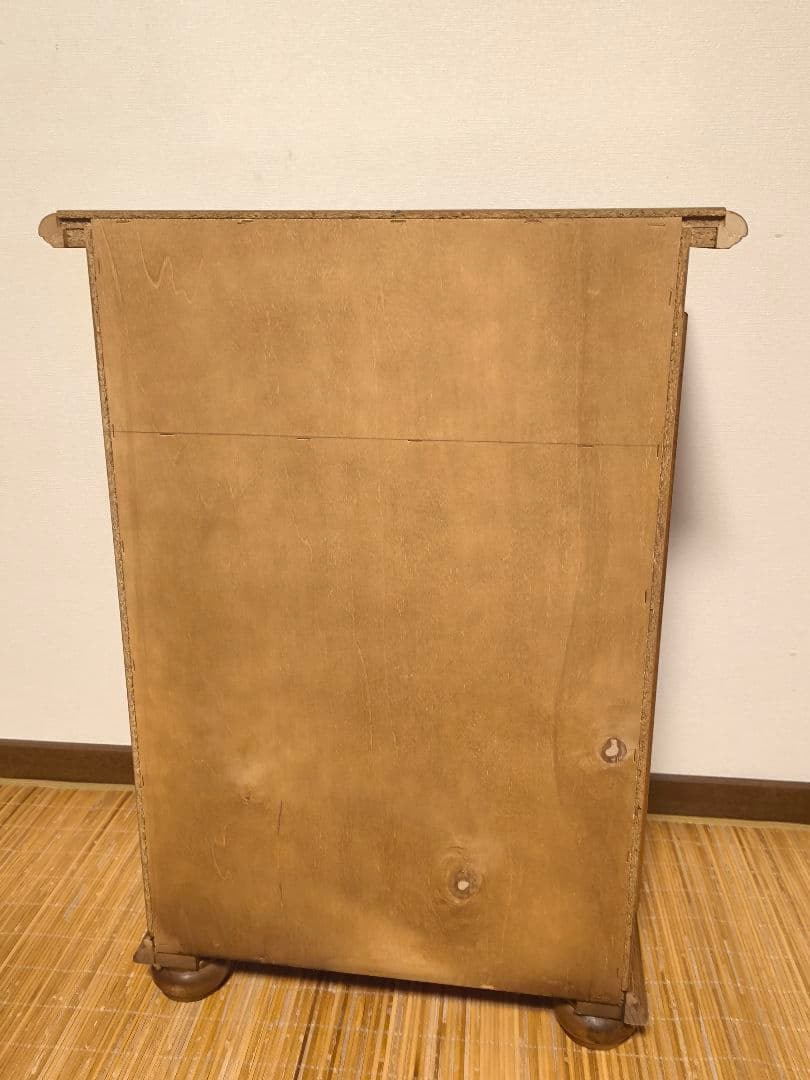 モービルハウス イタリア家具 電話台 3段チェスト 象嵌 アンティーク 花台