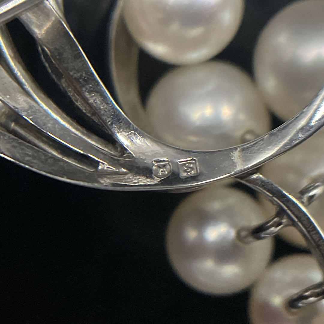 MIKIMOTOミキモト パール ブローチ あこや真珠 7ミリ 11粒 MS刻印