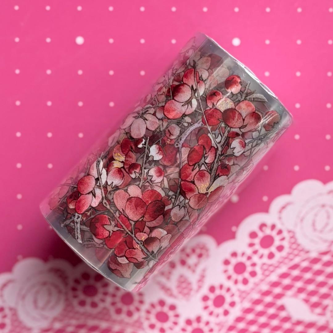 PET 7cm×6m 染红梅 海外マスキングテープ