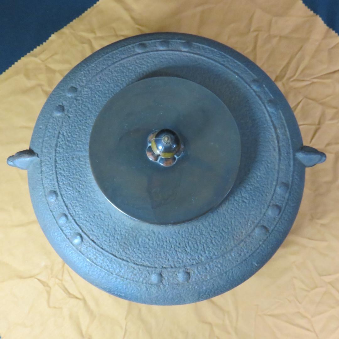 茶釜 茶道具 茶器 錆あり 木箱 共箱か 井上 浩仙 銘なし - メルカリ