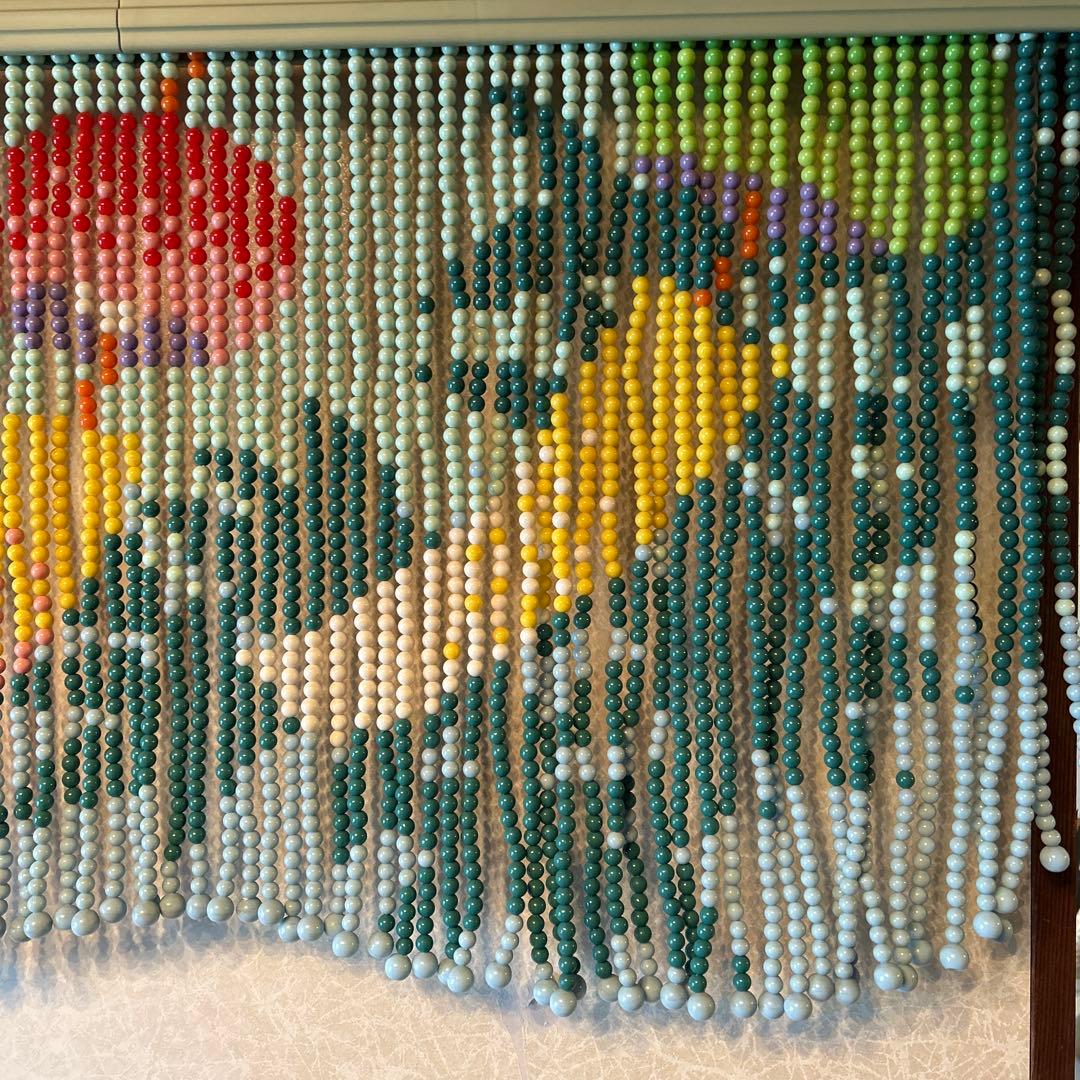 昭和レトロ 珠のれん ビーズのれん ビーズカーテン スキルスクリーン