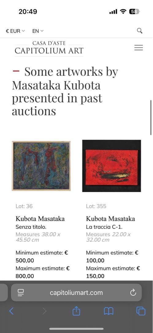 MASATAKA KUBOTA 久保田昌孝 96年製作 抽象画　現代美術