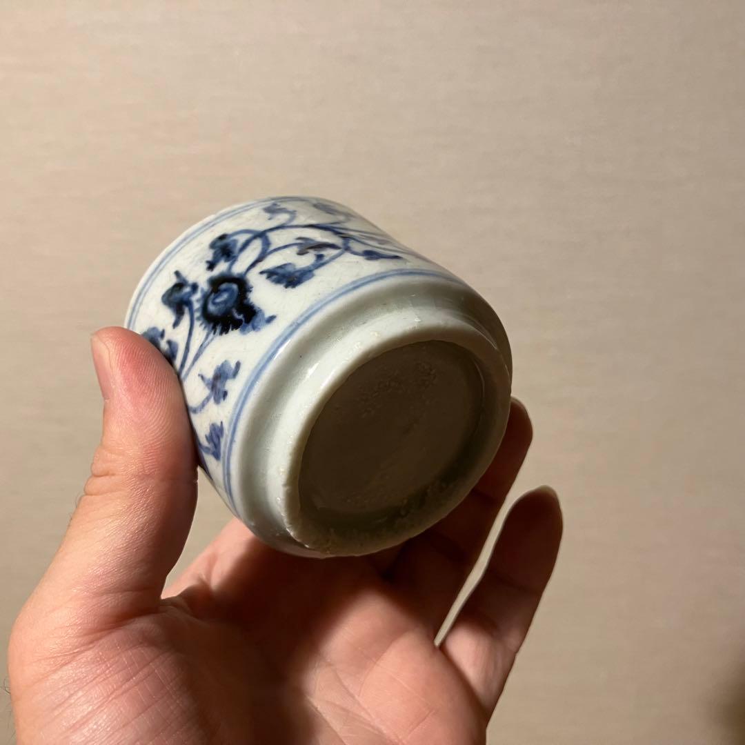 初期伊万里見立て筒盃 酒器 ぐい呑 香炉