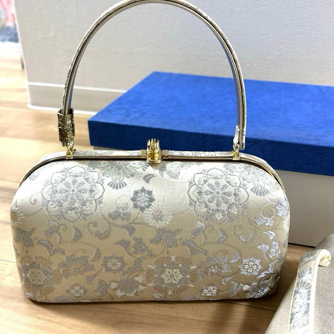 フォーマル 正絹帯地 草履 バッグセット 和装 一度のみ使用 ②