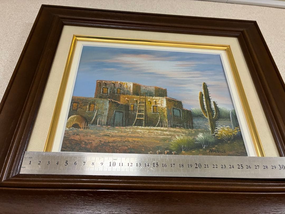 風景画 油彩画 メキシコで購入。