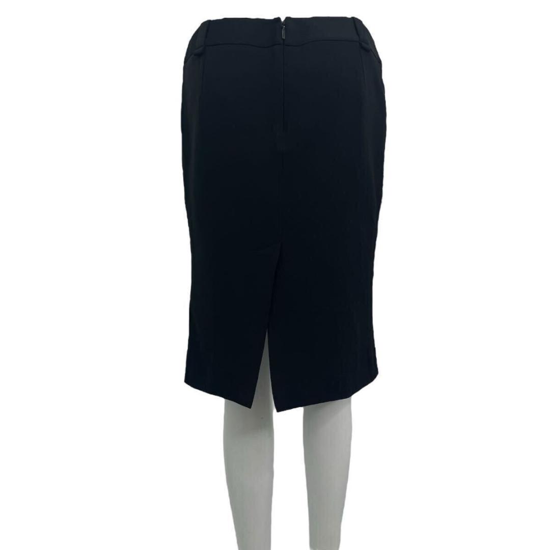 極美品 GUCCI グッチ スカート 金具 刻印 ひざ丈 ウール混 ブラック