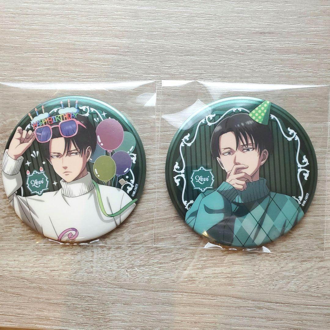 匿名発送／進撃の巨人 イケプリ レストラン メタル缶バッジ リヴァイ二