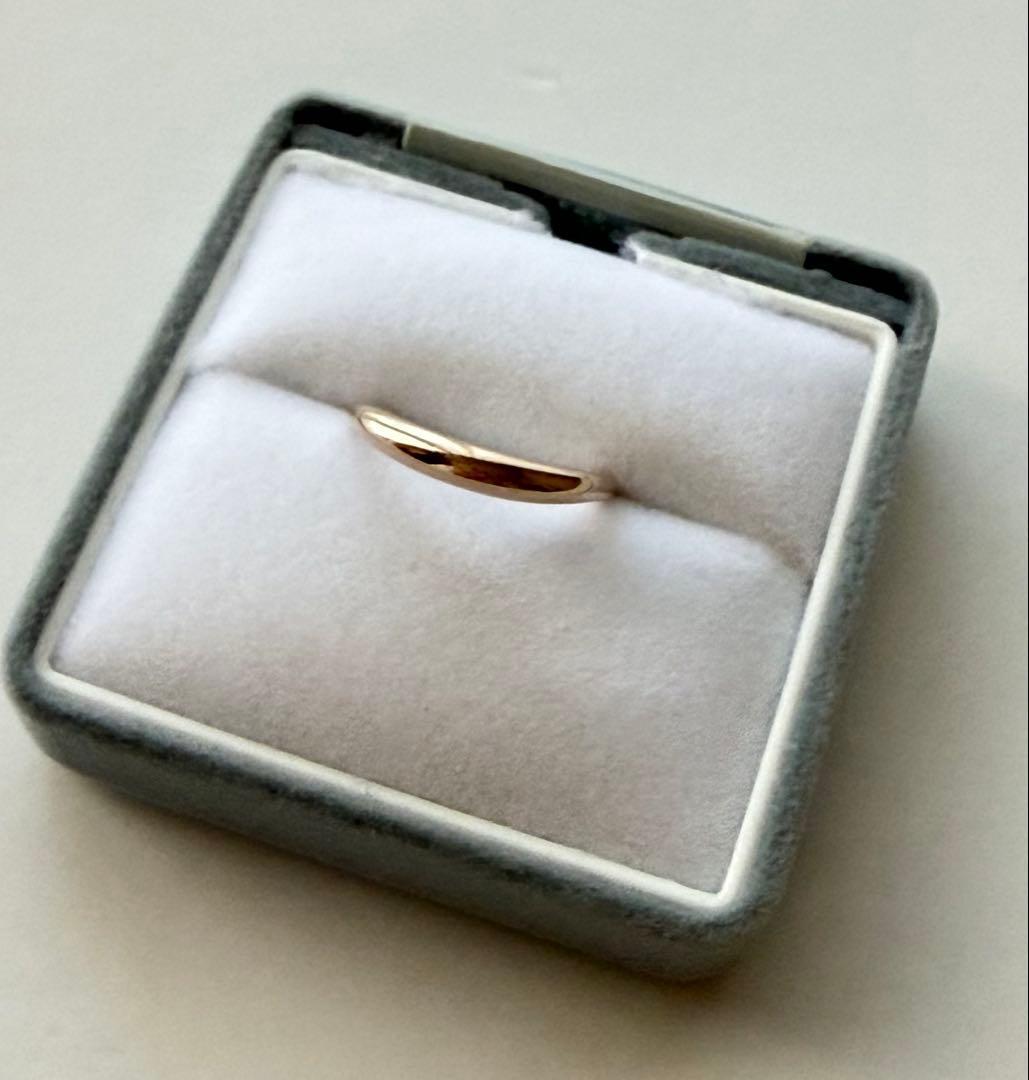 ete リング 9号 SV925 ピンクゴールド クレセントムーン 指輪 エテ