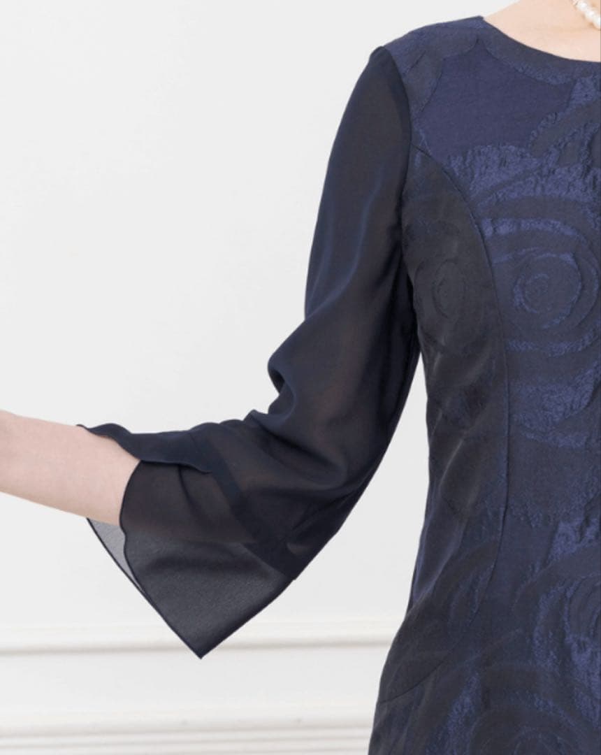 SOIR DOLCE ネイビー　マザーズドレス　M