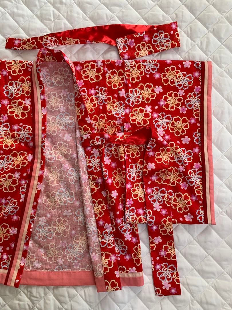 十二単風　ベビー　赤系　*ひな祭り　*初節句　*お食い初め