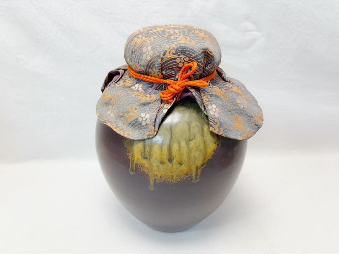 茶道具 尾中窯 市野克作 丹波焼 茶壺 飾壺 陶印 口切