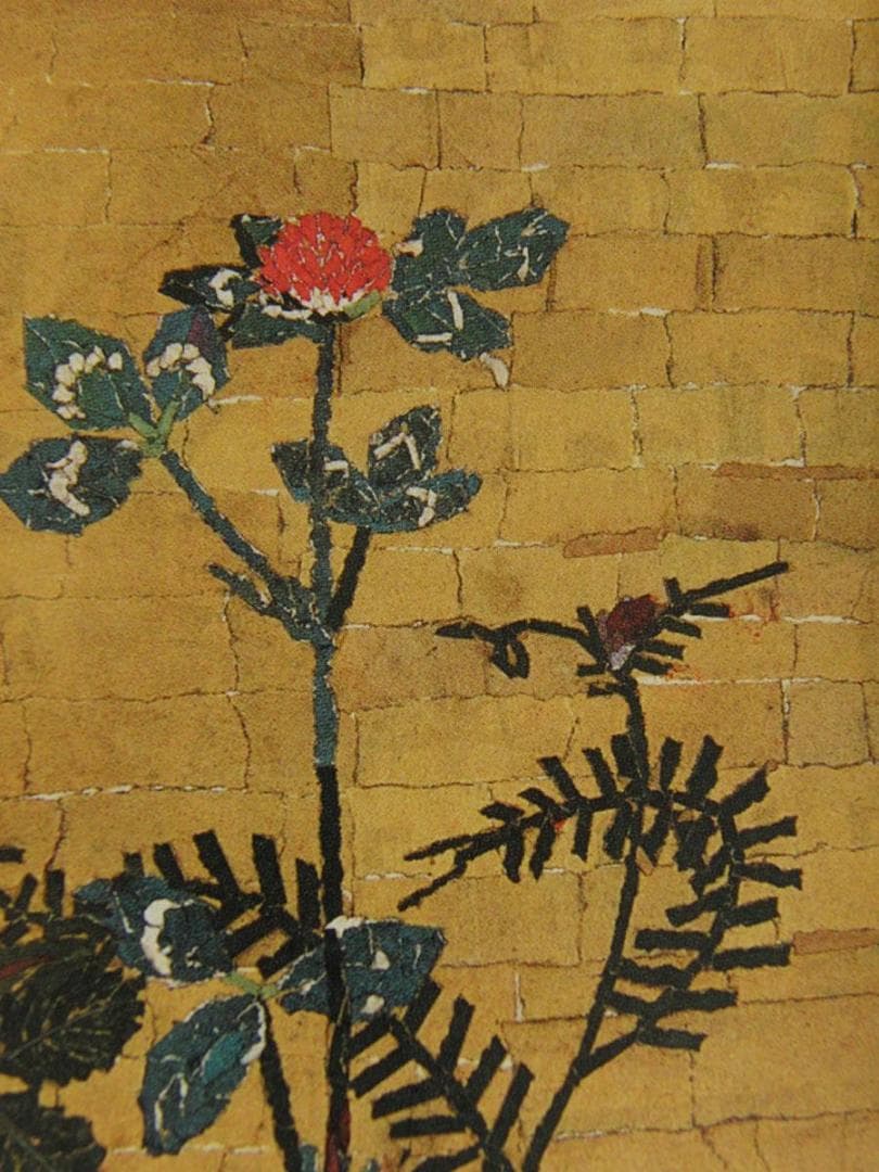 山下清、【クローバーとモンシロ蝶】、希少な額装用画集より、美品、日本人画家