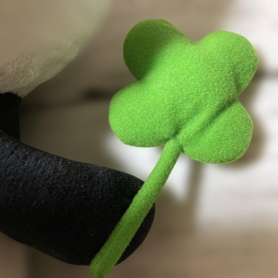 平成レトロ　サンエックス　パンディーハッピー　四葉のクローバー　ビックぬいぐるみ