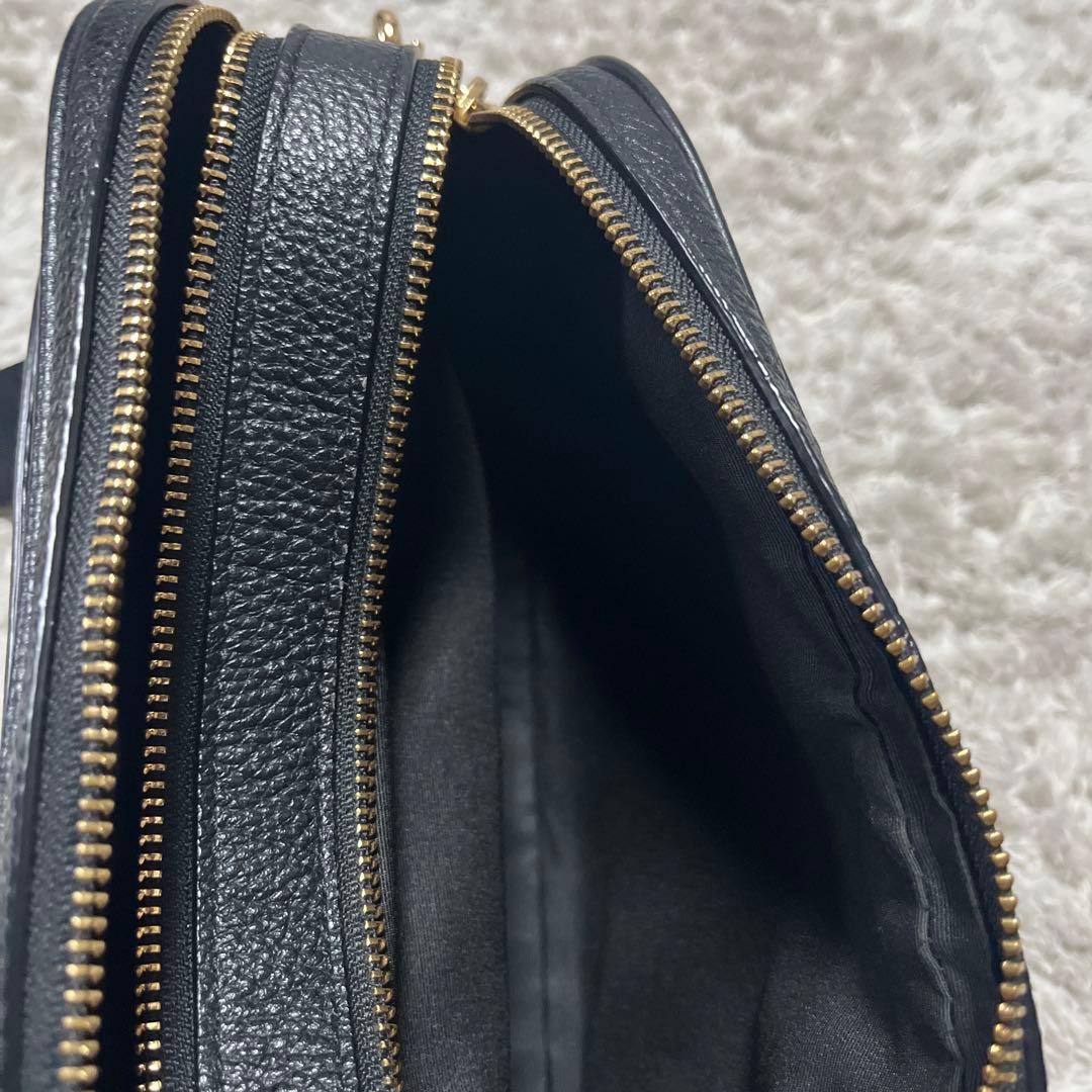 美品☆コーチ レディース ダブルファスナー ショルダーバッグ