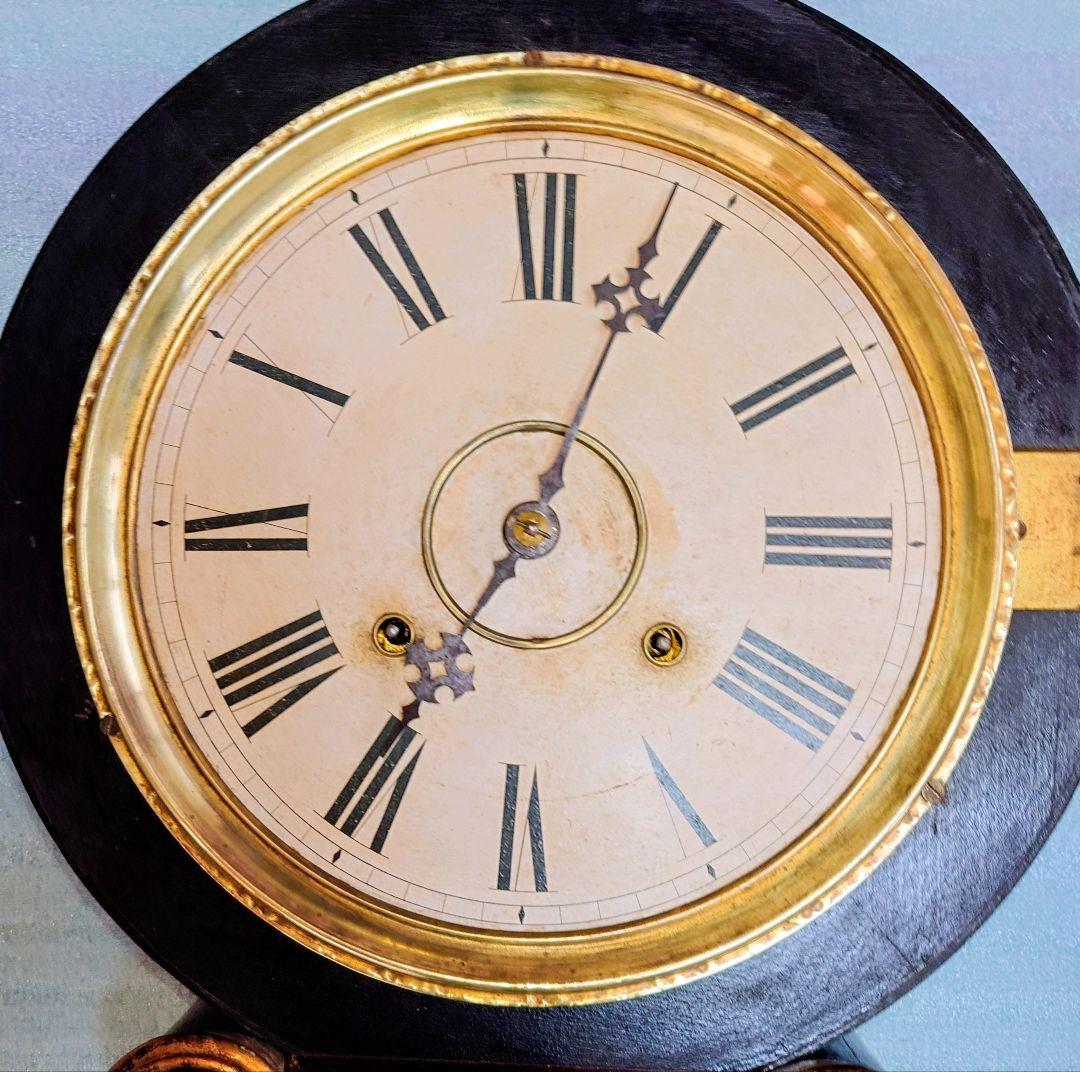 〈完動・美品〉E.INGRAHAM　金箔本四ツ丸達磨ゼンマイ振り子時計