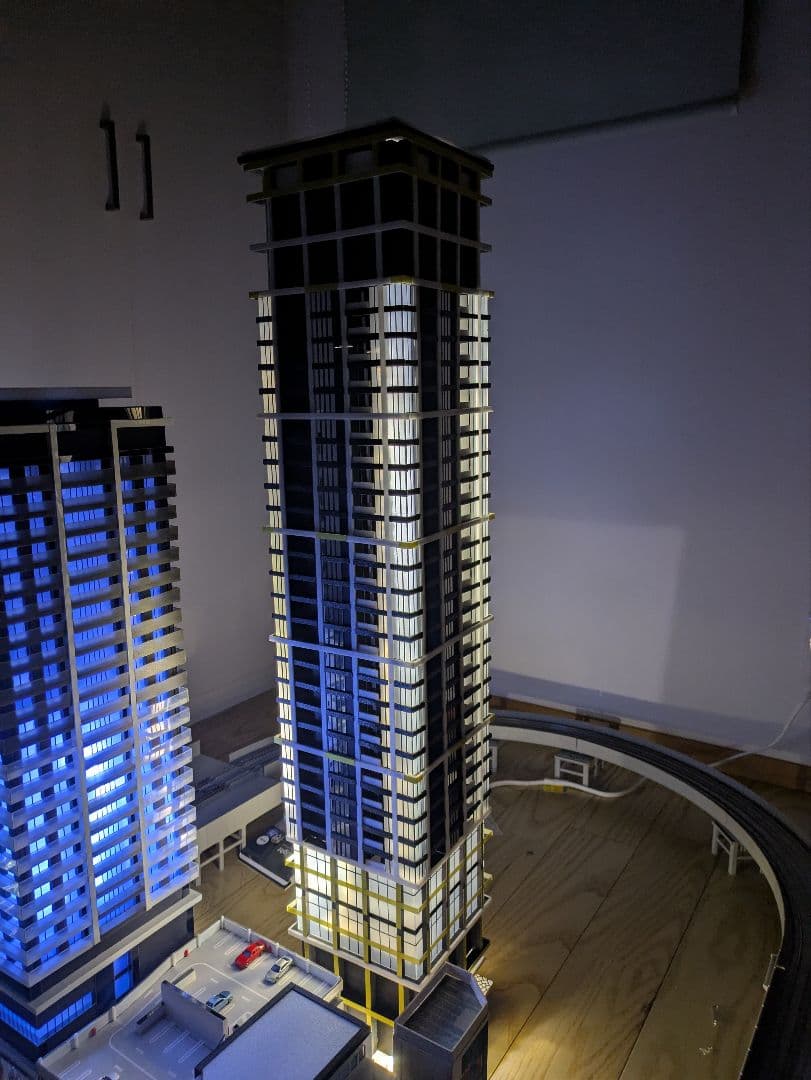 Nゲージ 自作ストラクチャー 超高層マンション タワマン ジオラマ