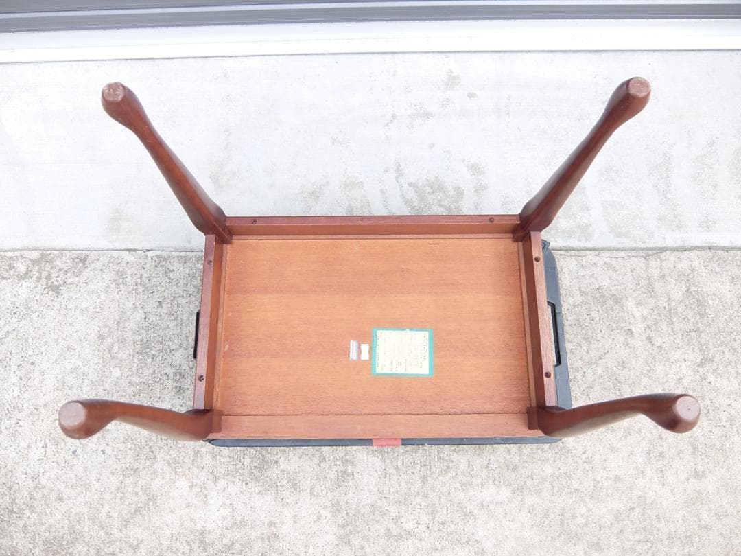 390 マルニ木工 サイドテーブル 天然木 アンティーク 猫脚