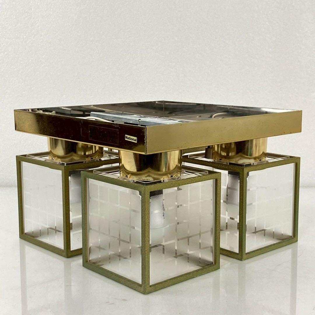 希少】ナショナルLB57468T シャンデリア 4灯ヴィンテージレトロ