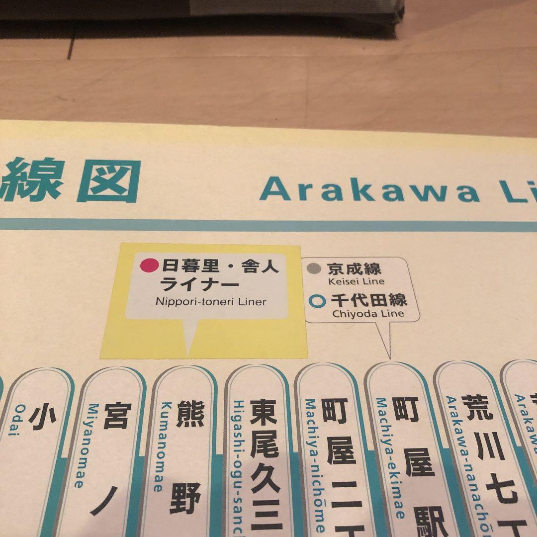 【激レア！】都電荒川線路線図　& 都電荒川線吊革