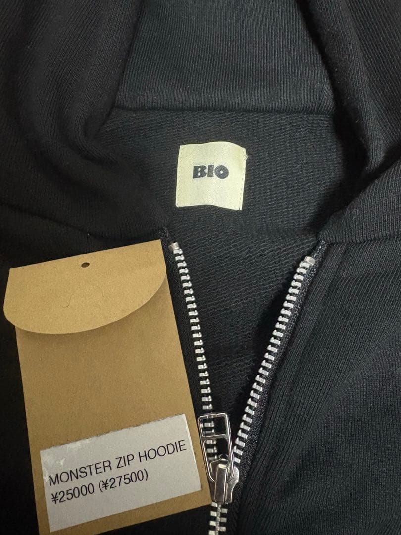BIO wear MONSTER ZIP HOODIE【BLK】 Mサイズ