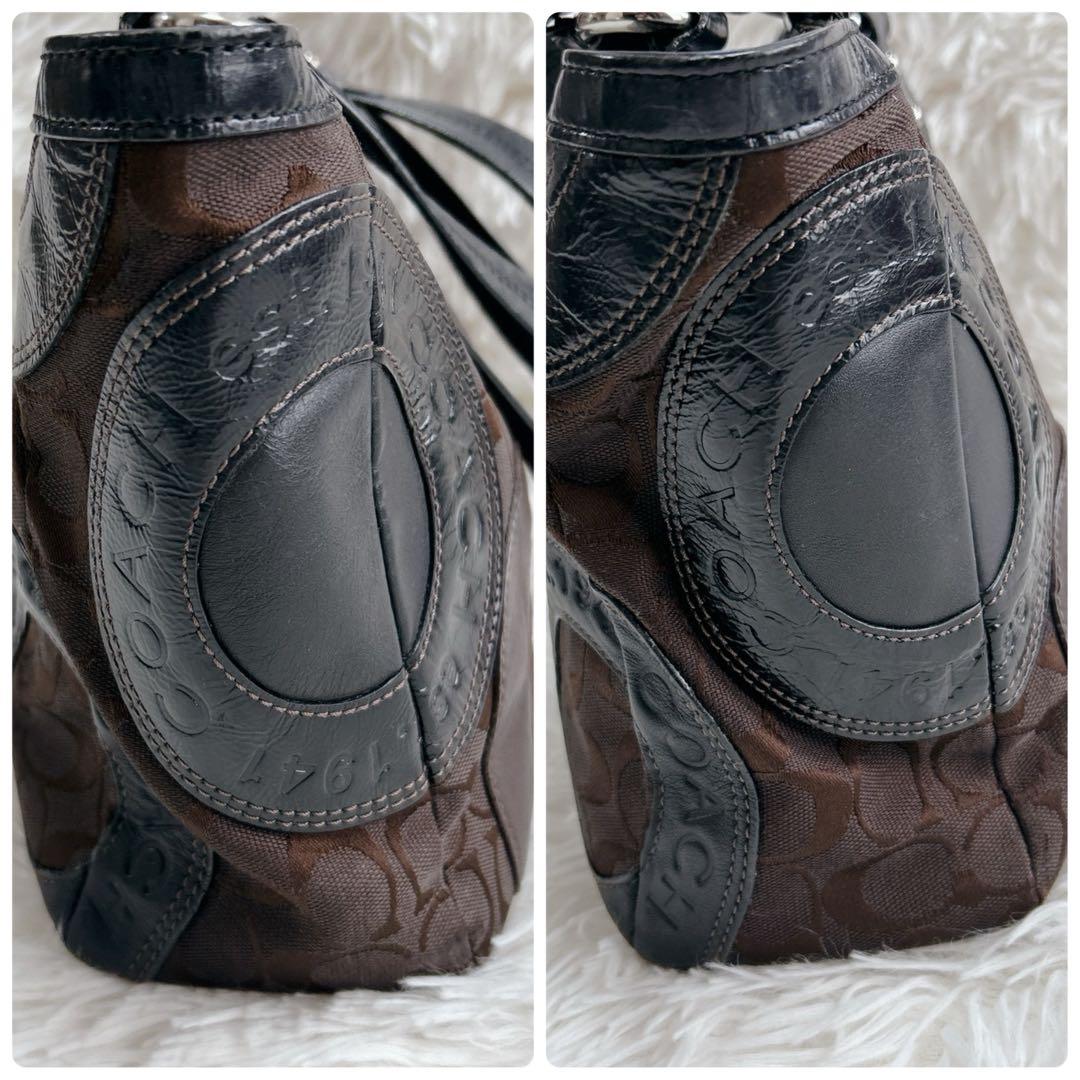 ✨イチイ✨COACH コーチ ハンドバッグ シグネチャー パッチワーク