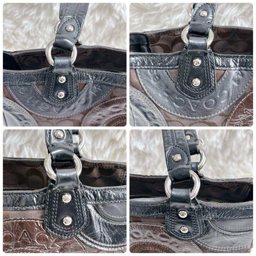 ✨イチイ✨COACH コーチ ハンドバッグ シグネチャー パッチワーク