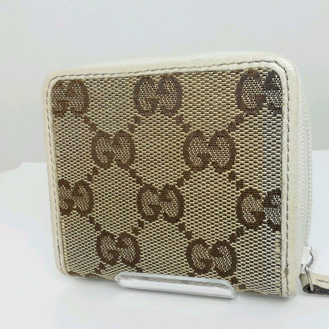 GUCCI　グッチ　GGキャンバス キャメルホワイト　ケース　小銭入れ