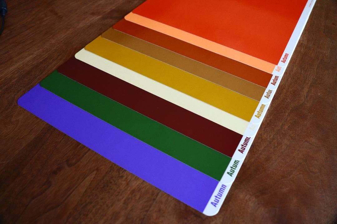 パーソナルカラー診断 パーフェクトカラー・チンボードカード【36色】