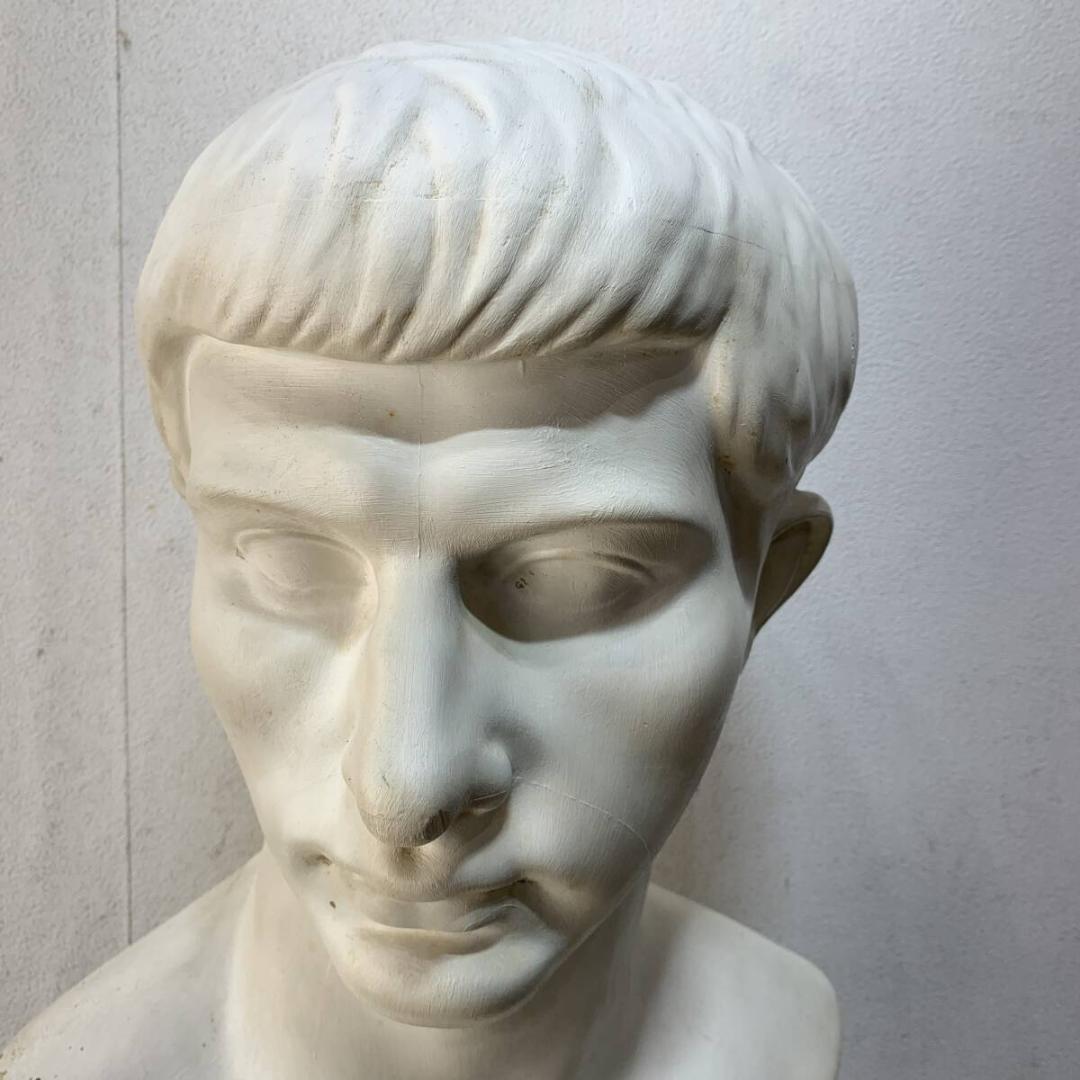 石膏像 ブルータス デッサン用 美術 首像 置物 XZ4034