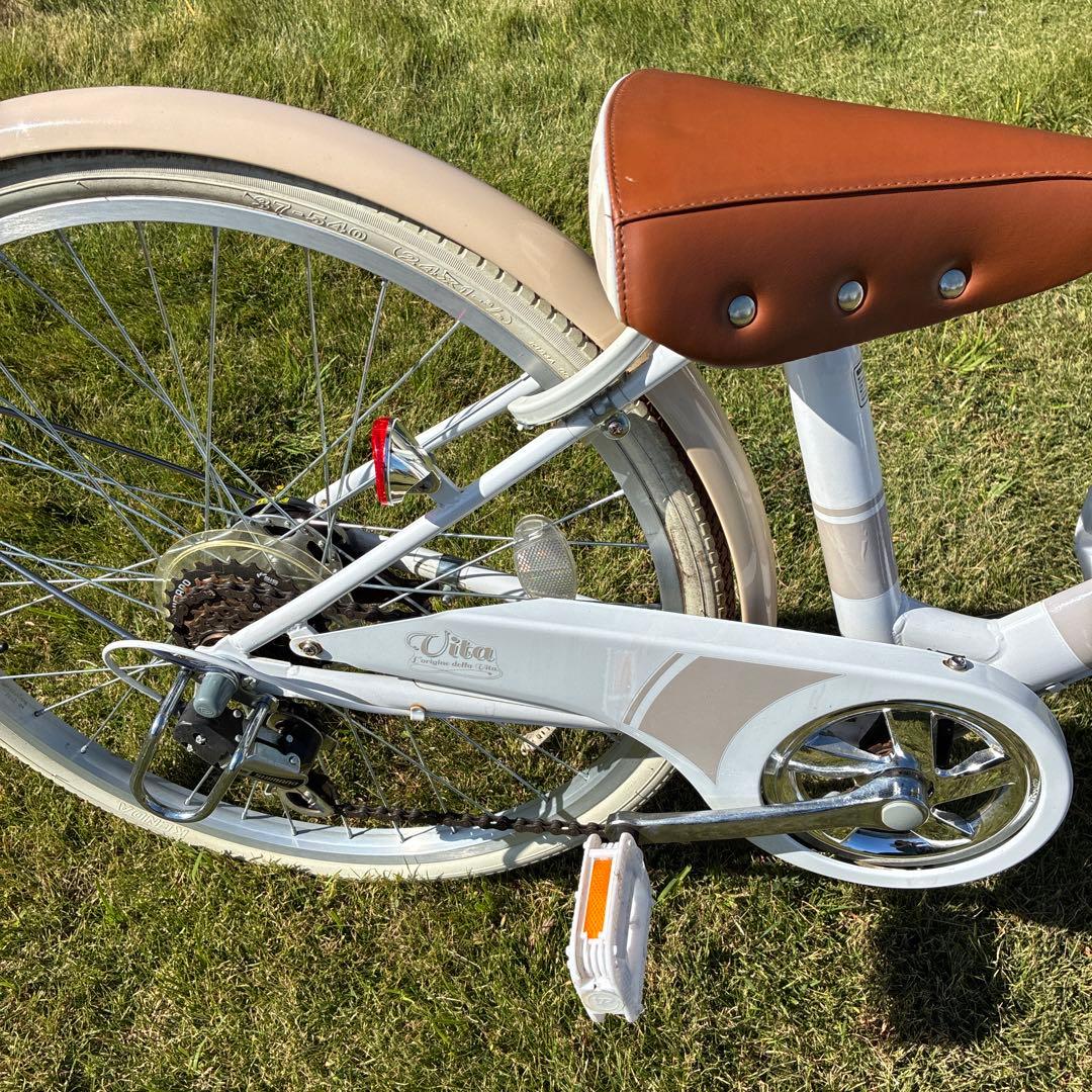 【専用】【手渡し限定】子供用自転車 ホワイト フロントバスケット付き 24インチ