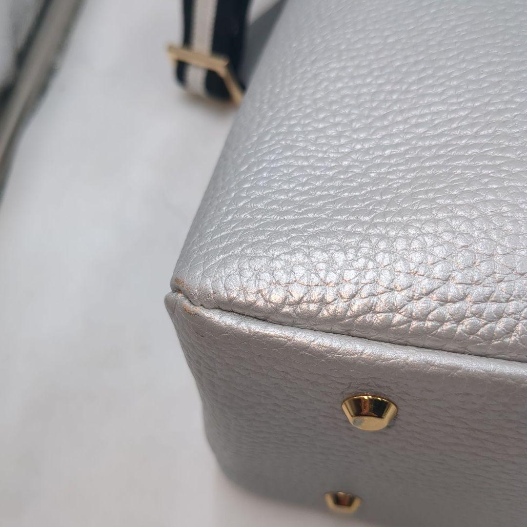 未使用級　ATAO 2way ショルダーバッグ エルヴィ シルバー　大きいサイズ