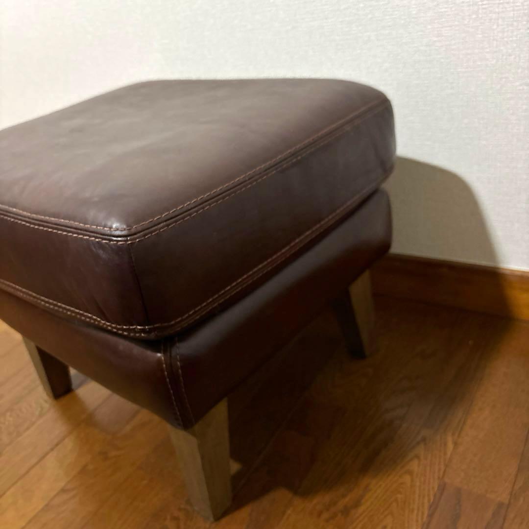 【良品】unico FRAYE オットマン ブラウン