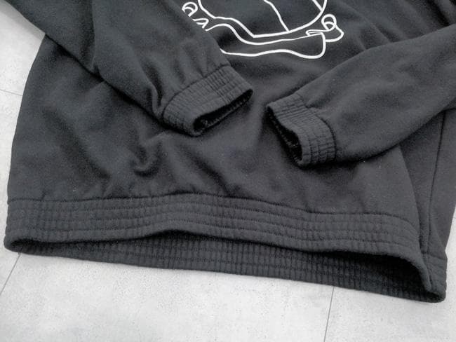 ナンバーナイン ダメージ加工 エンブレム プリント スウェット パーカー 3 黒