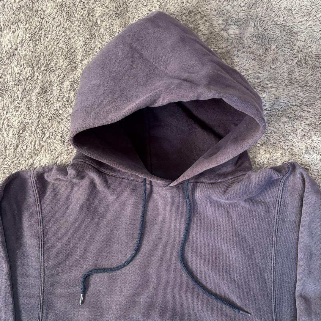 【70s80s】USA製 sand Knit （L）フーディ 茄子紺 フェード