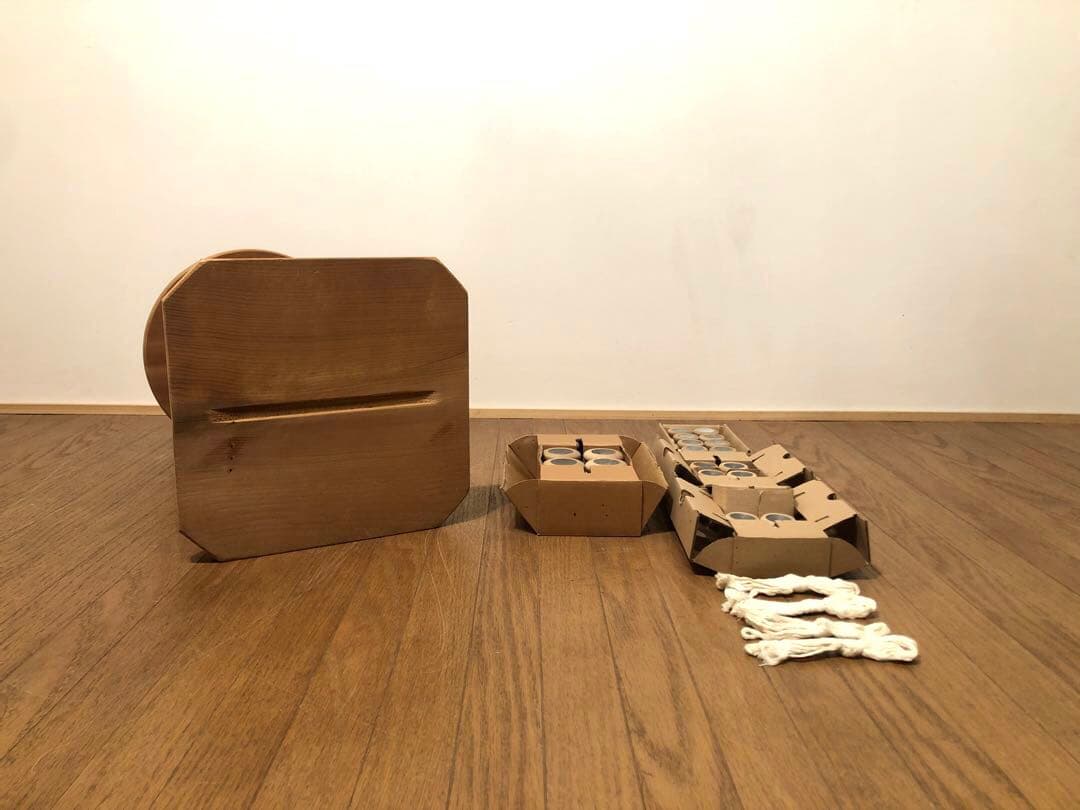 雅流 組紐台 丸台 組台 おもり 糸付き 組紐道具 無垢材 ②