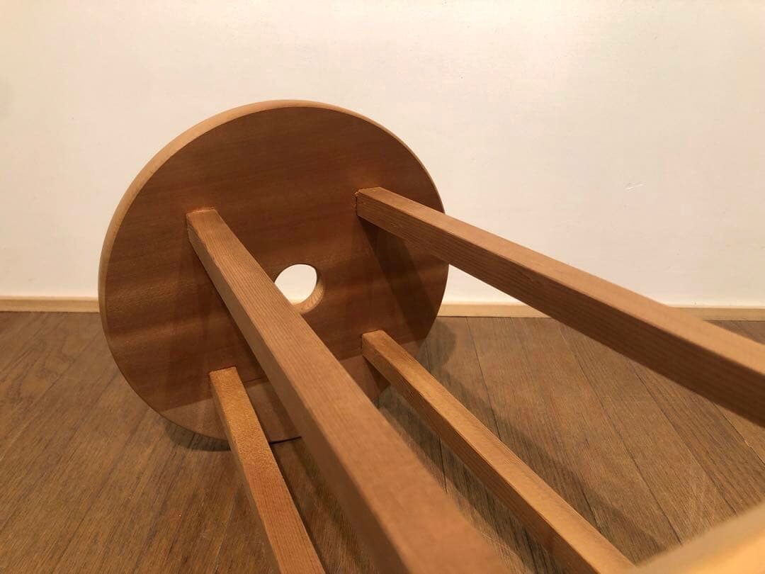 雅流 組紐台 丸台 組台 おもり 糸付き 組紐道具 無垢材 ②