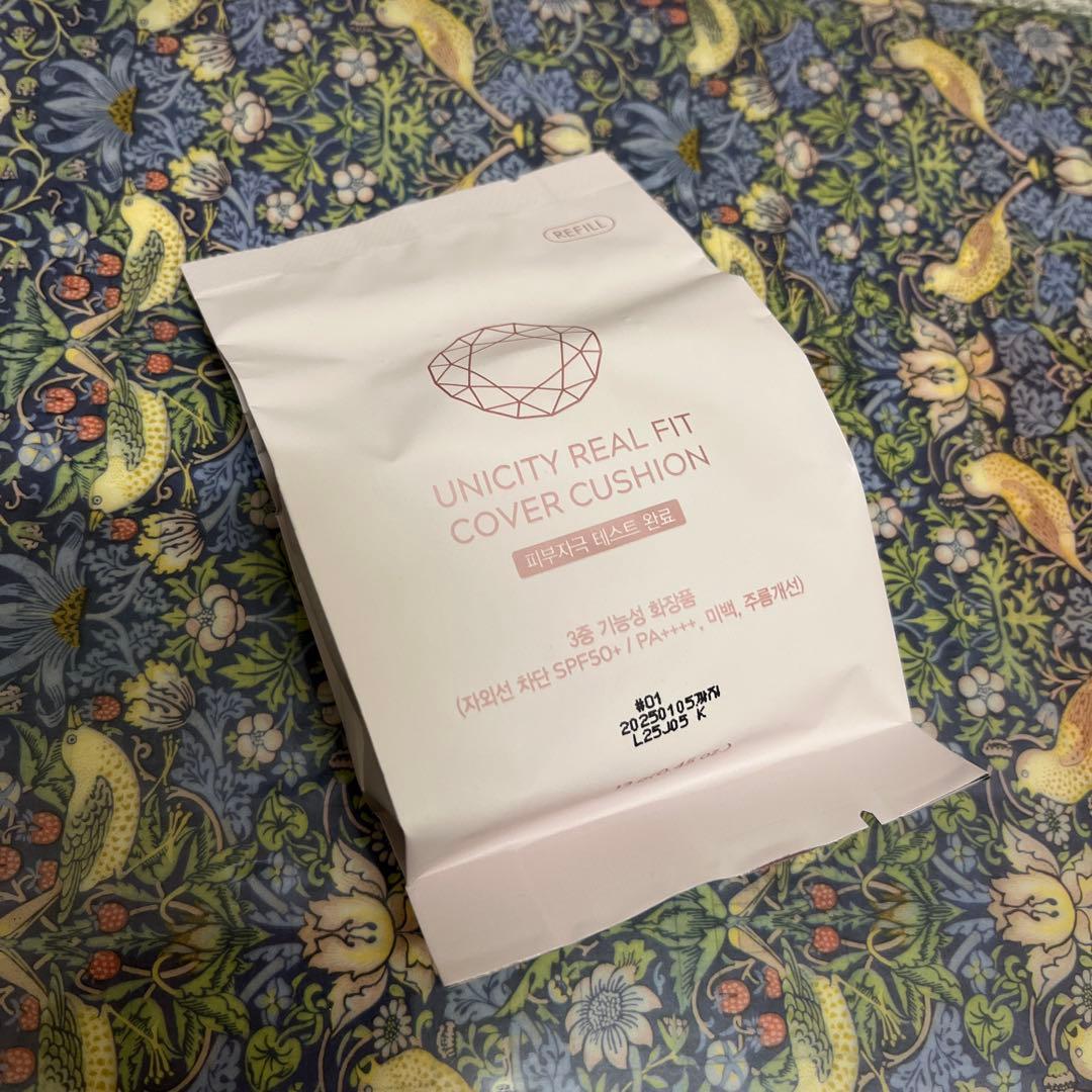 ユニシティ リアルフィットカバークッション　02 ナチュラルベージュ　ファンデ