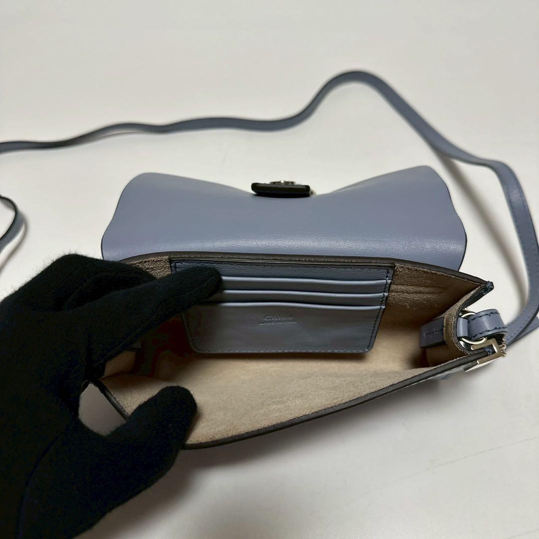 o33【美品】クロエ　フェイ　レザー　スエード　チェーン　ショルダーバッグ