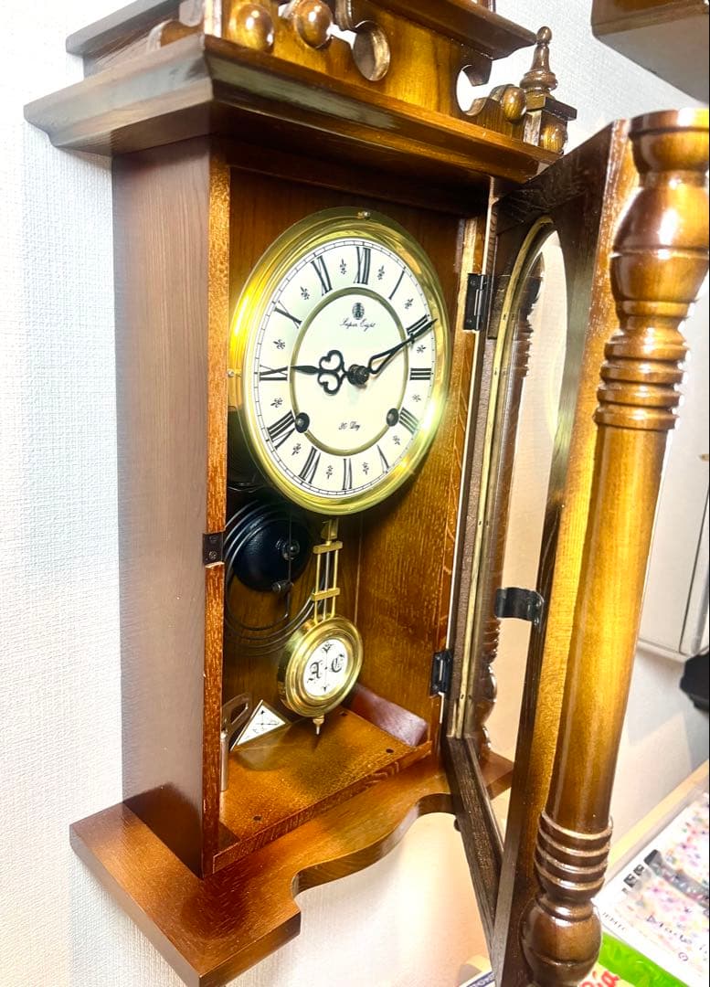 アリス愛知30DAY SuperLight振り子時計ゼンマイ掛け時計