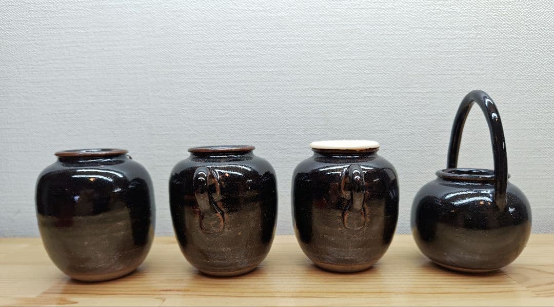 送料込【逢絢亭・新品】茶道具 茶入 美濃焼 瀬戸 仕覆 加藤弥右衛門 共