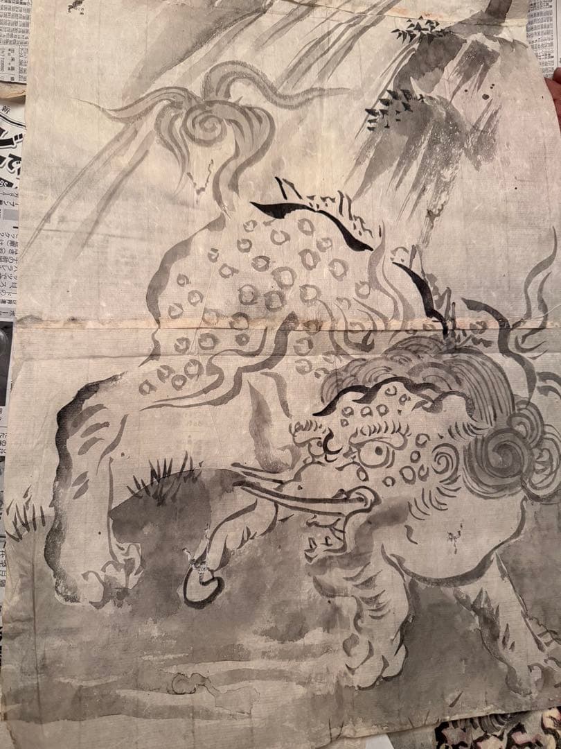 2168様感謝‼️超絶江戸期粉本「牛若丸と天狗と天狗、